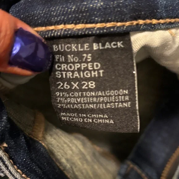 Buckle Black Fit No. 75 Cropped Straight Stretch Jean - Picture 9 of 9